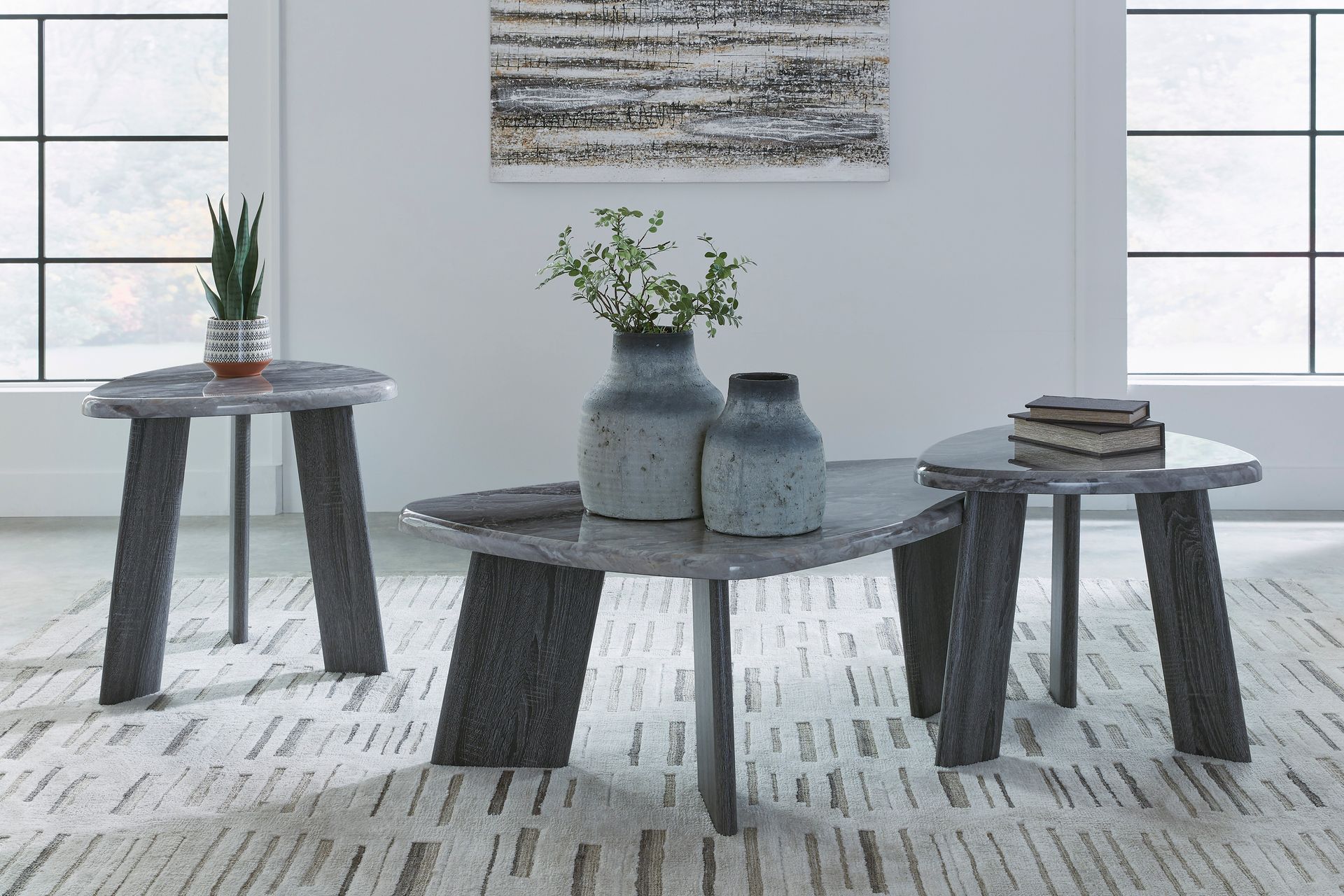 T390-13 - 3-PIECE COFFEE TABLE SET