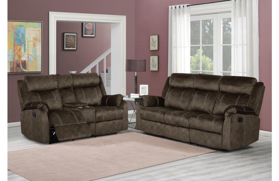 U7303 DOMINO COFFEE - 2-PC. RECLINING SOFA SET