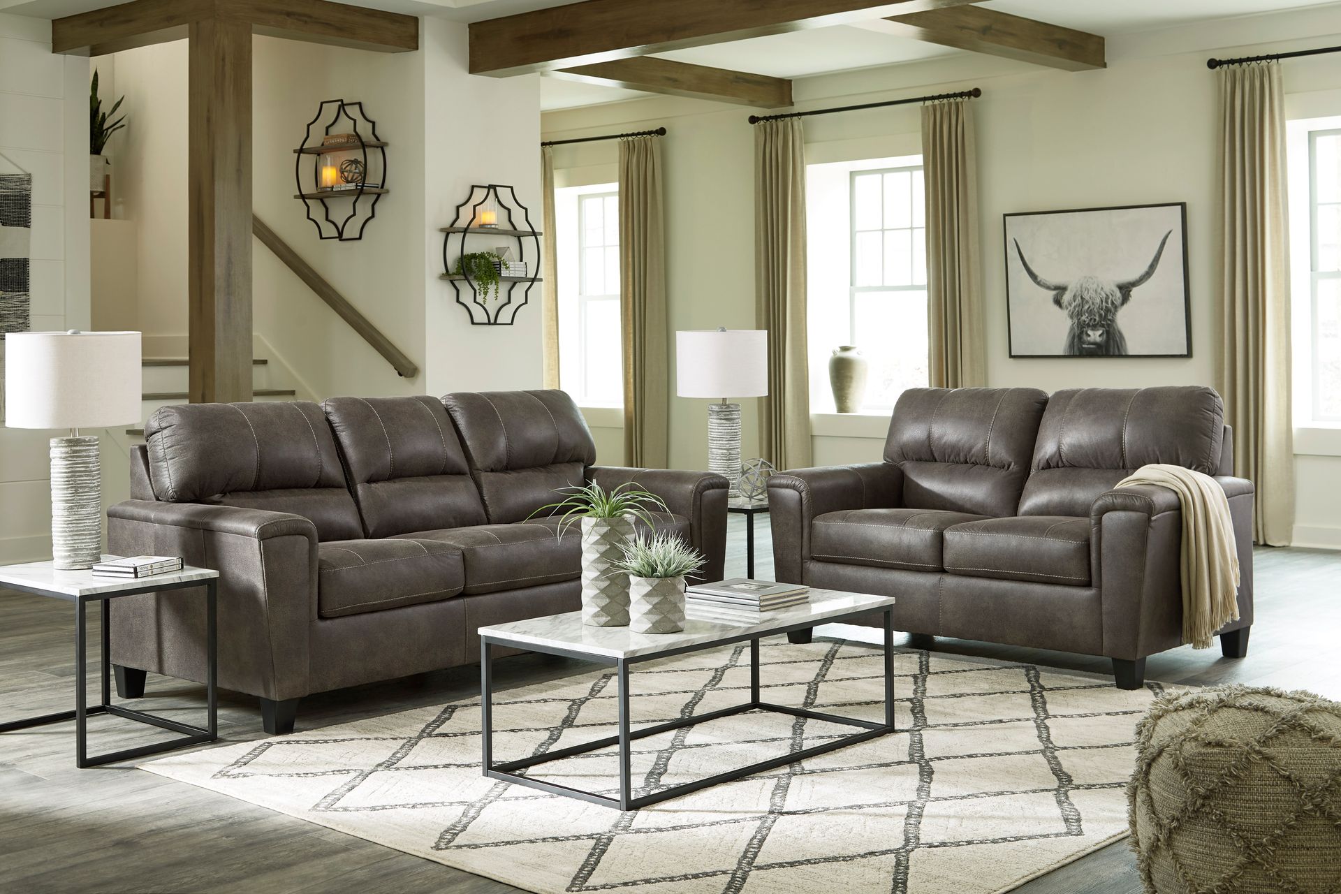 9400238 - 2-PC. SOFA/LOVE SEAT SET