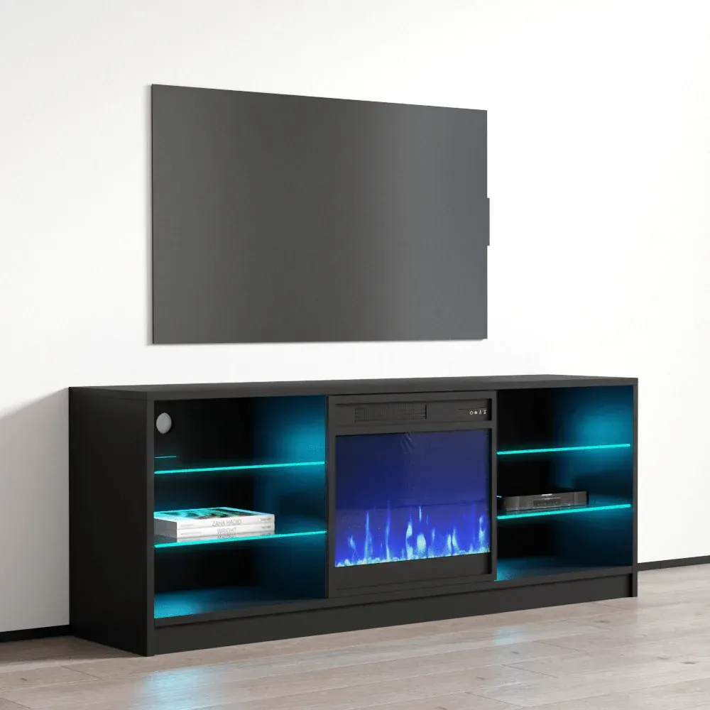 MANHATTAN - FIREPLACE TV STAND