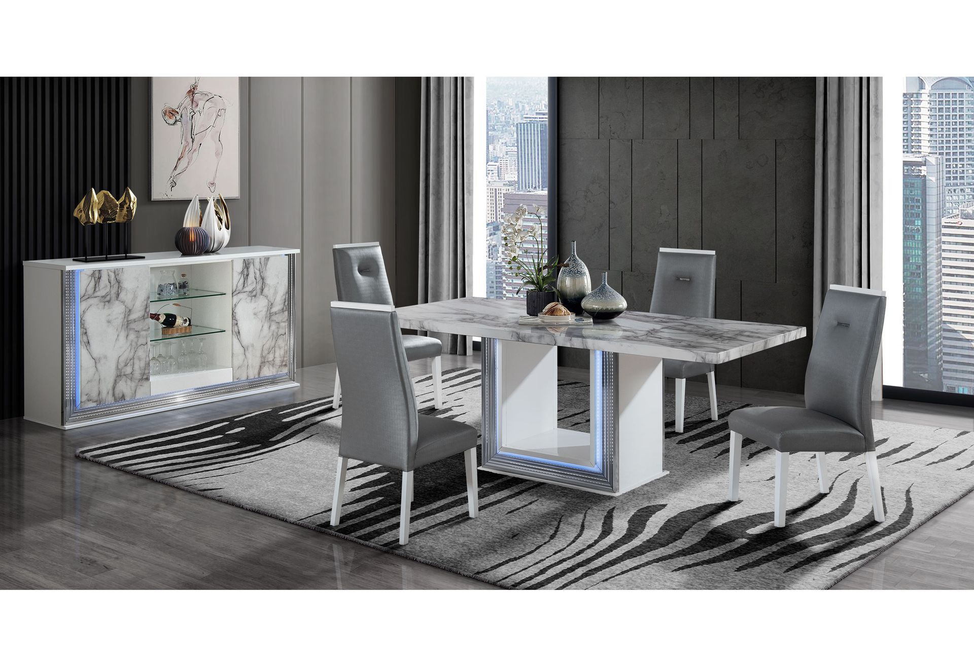 YLIME-WHITE MARBLE - BUFFET