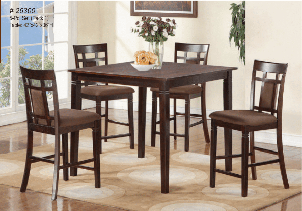 26300 - 5-PC. COUNTER HIGH DINING TABLE SET