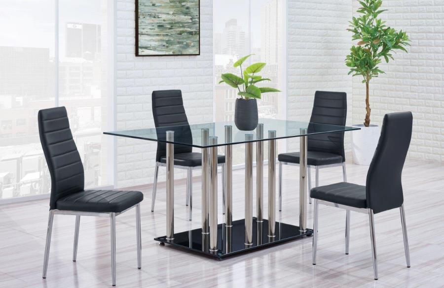 D368DT/D140-BL - 5-PC. DINING TABLE SET