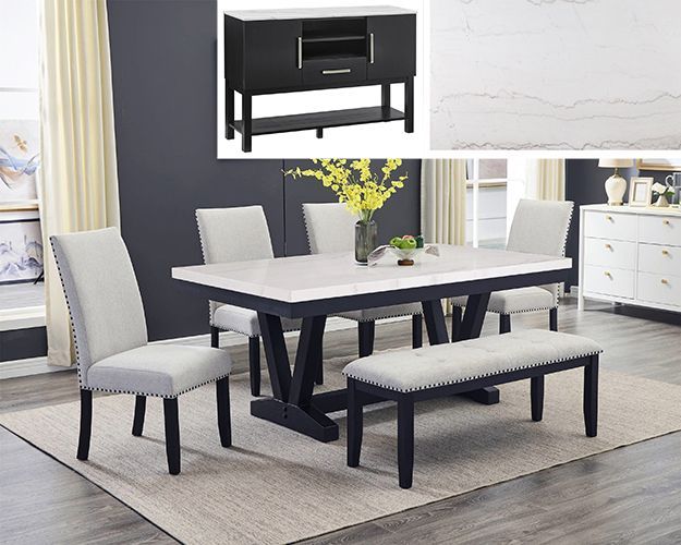 1320T - 6 PIECE DINING TABLE SET