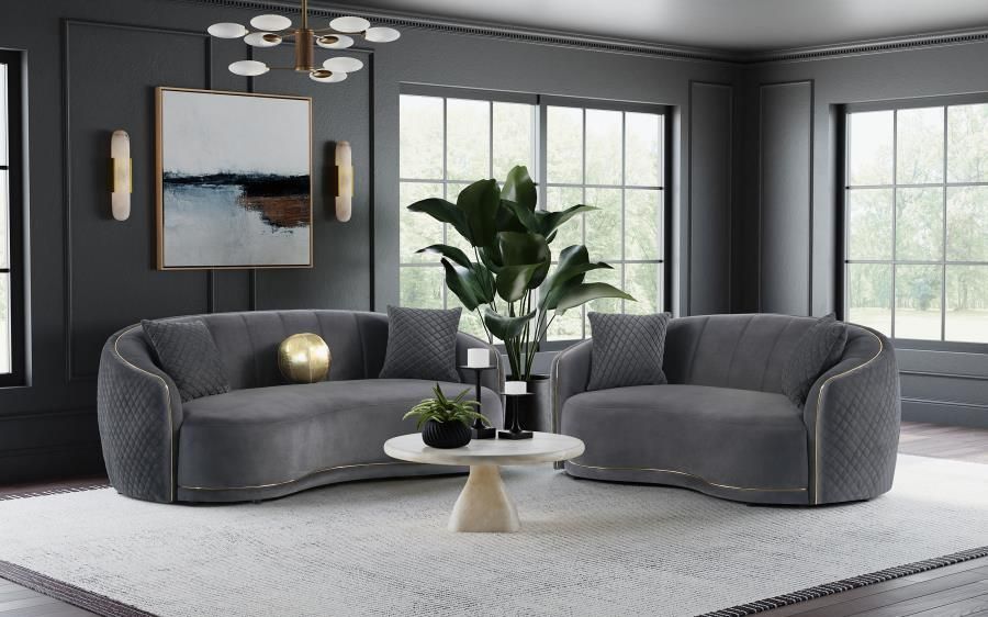 504844 - 2 PIECE -  SOFA AND LOVE SEAT SET