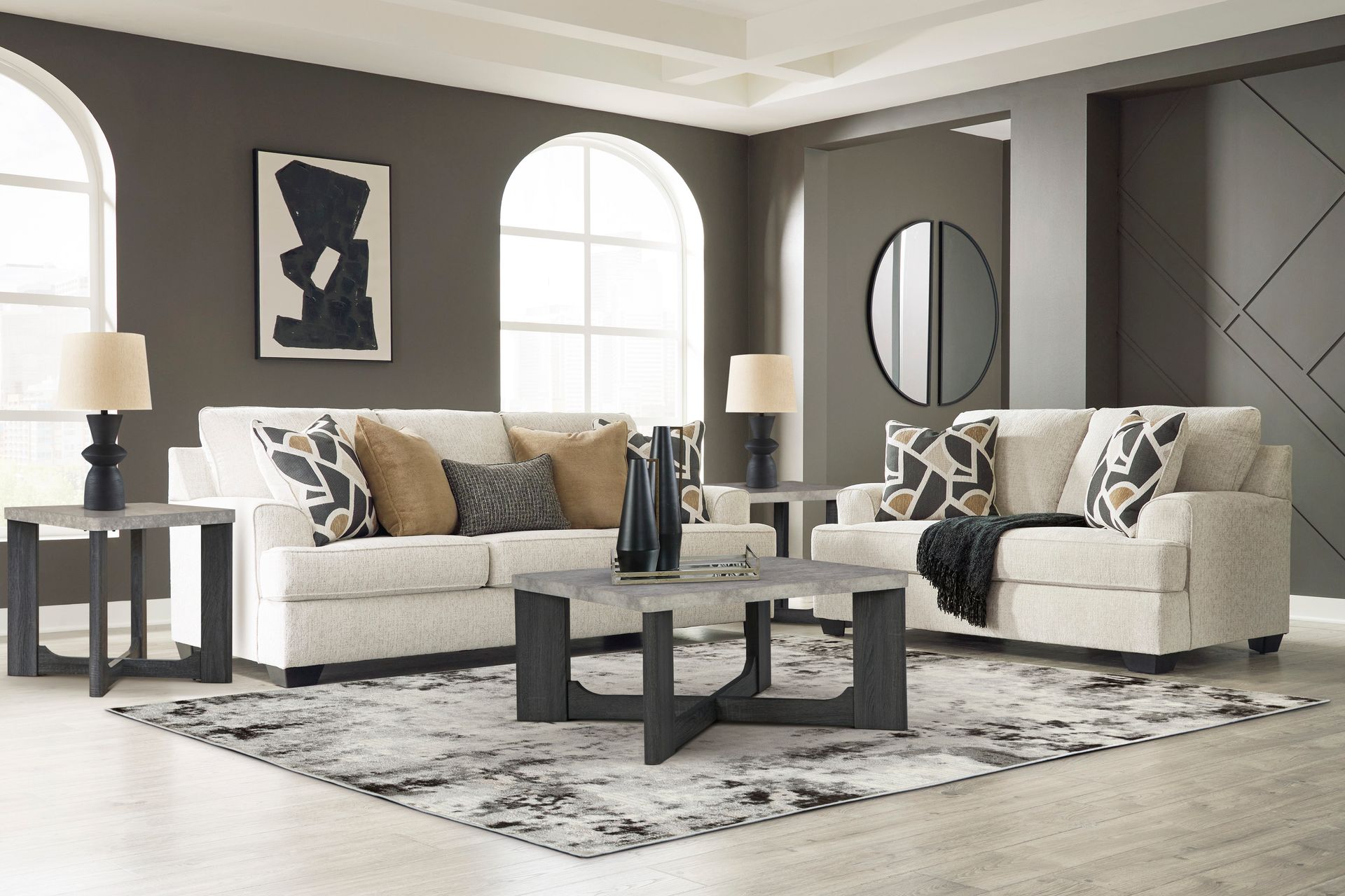 4460538 - 2 PIECE SOFA AND LOVE SEAT SET