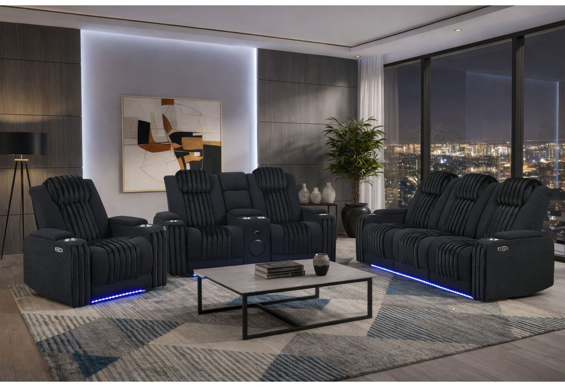 U8000 - 2-PIECE POWER RECLINING SOFA AND LOVE SEAT SET