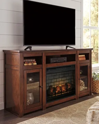 W797-68 - TV STAND WITH FIREPLACE