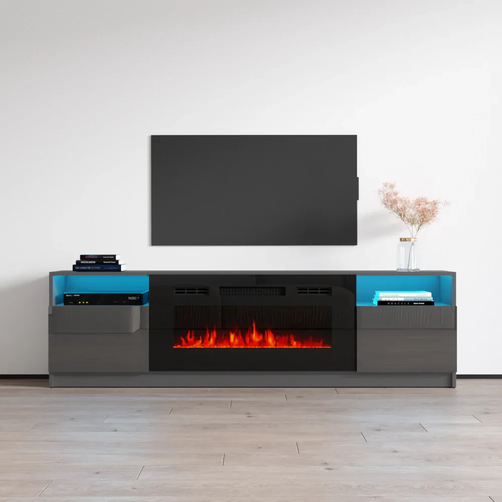 YORK - FIREPLACE TV STAND