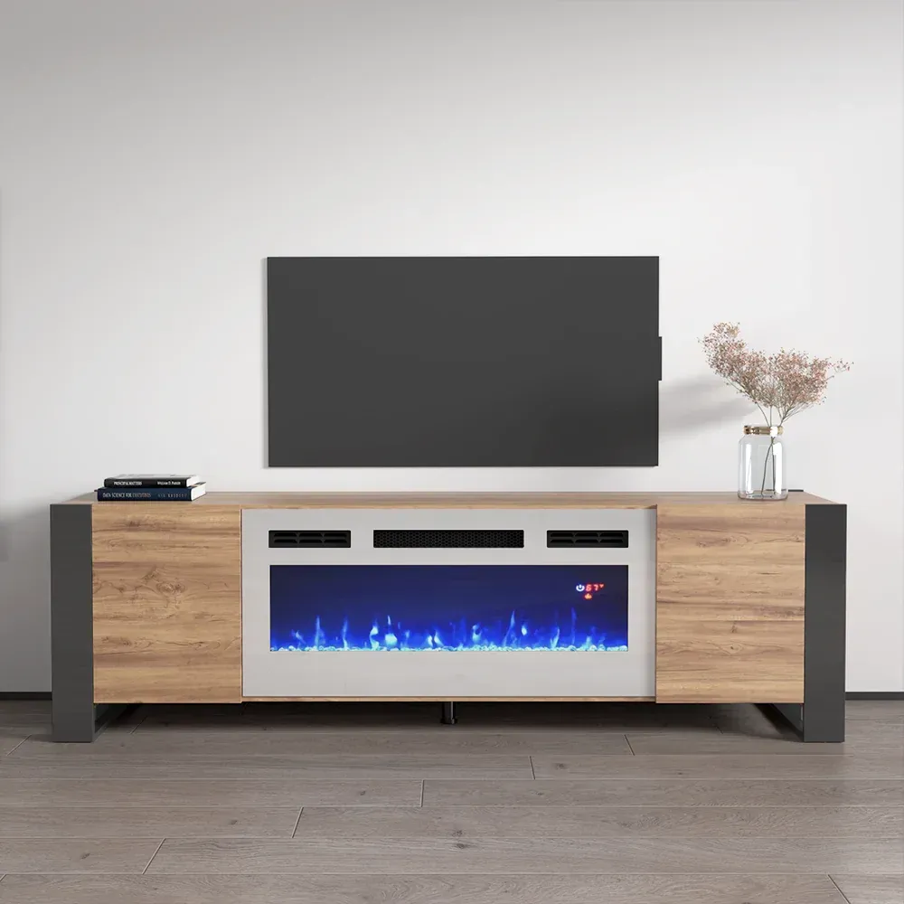 WOODY - FIREPLACE TV STAND