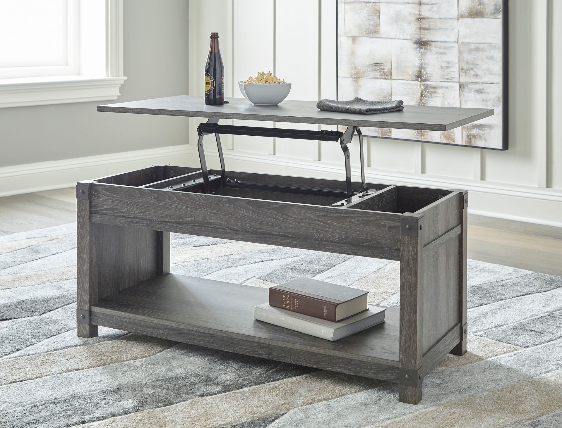 T175-9 - LIFT TOP COFFEE TABLE