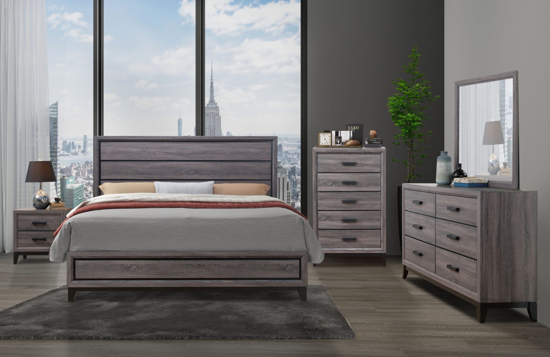 KATE GRAY - 4-PC. QUEEN OR FULL BEDROOM SET