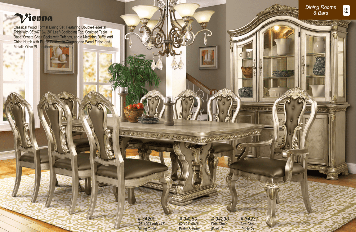 34200 - 7-PC. DINING TABLE SET