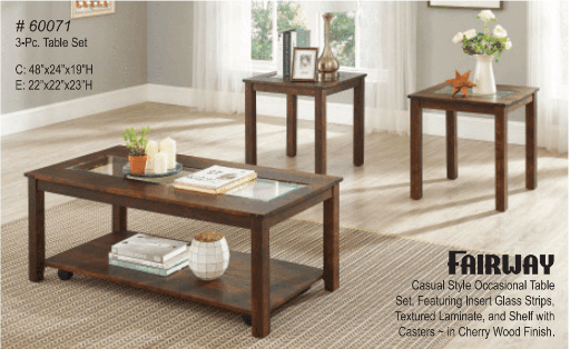 60071 - 3-PC. COFFEE TABLE SET