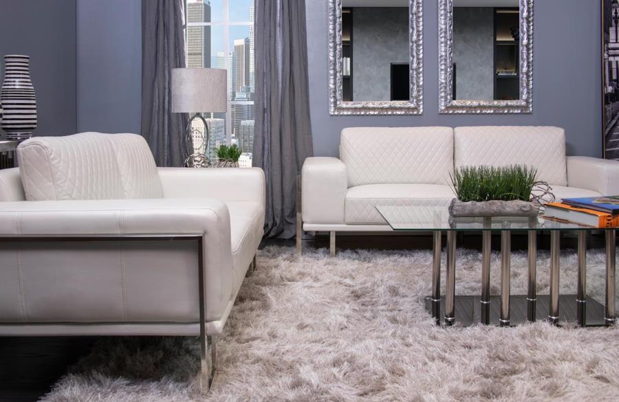 U808-BLANCHE WHITE - 2-PC. SOFA SET