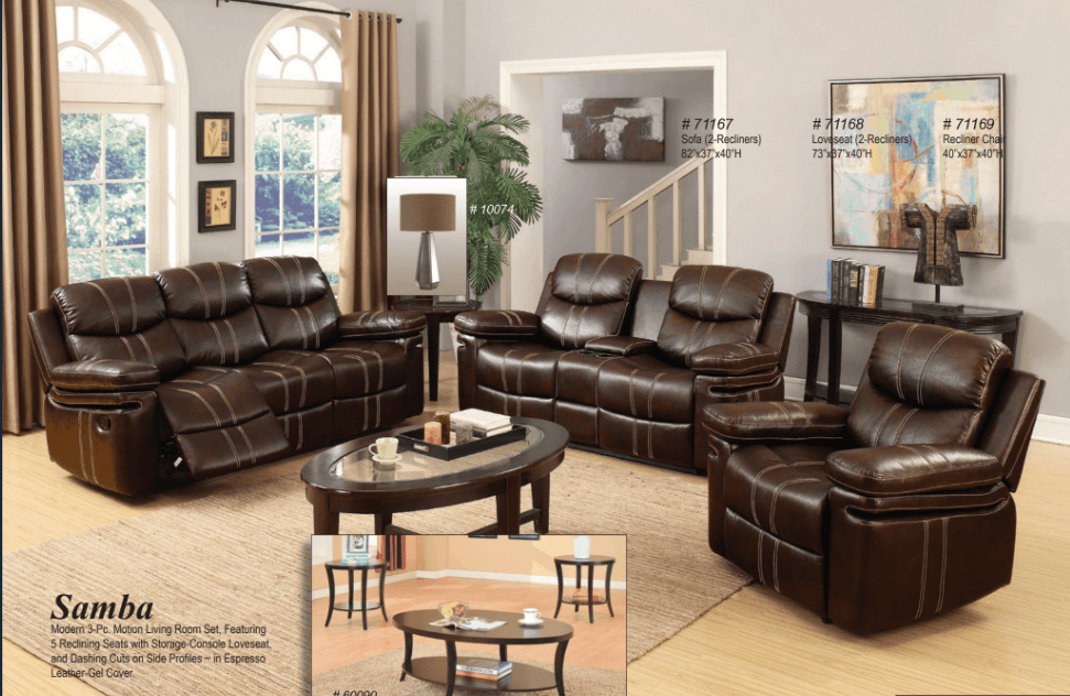 71167/71168 - 2-PC. RECLINING SOFA SET