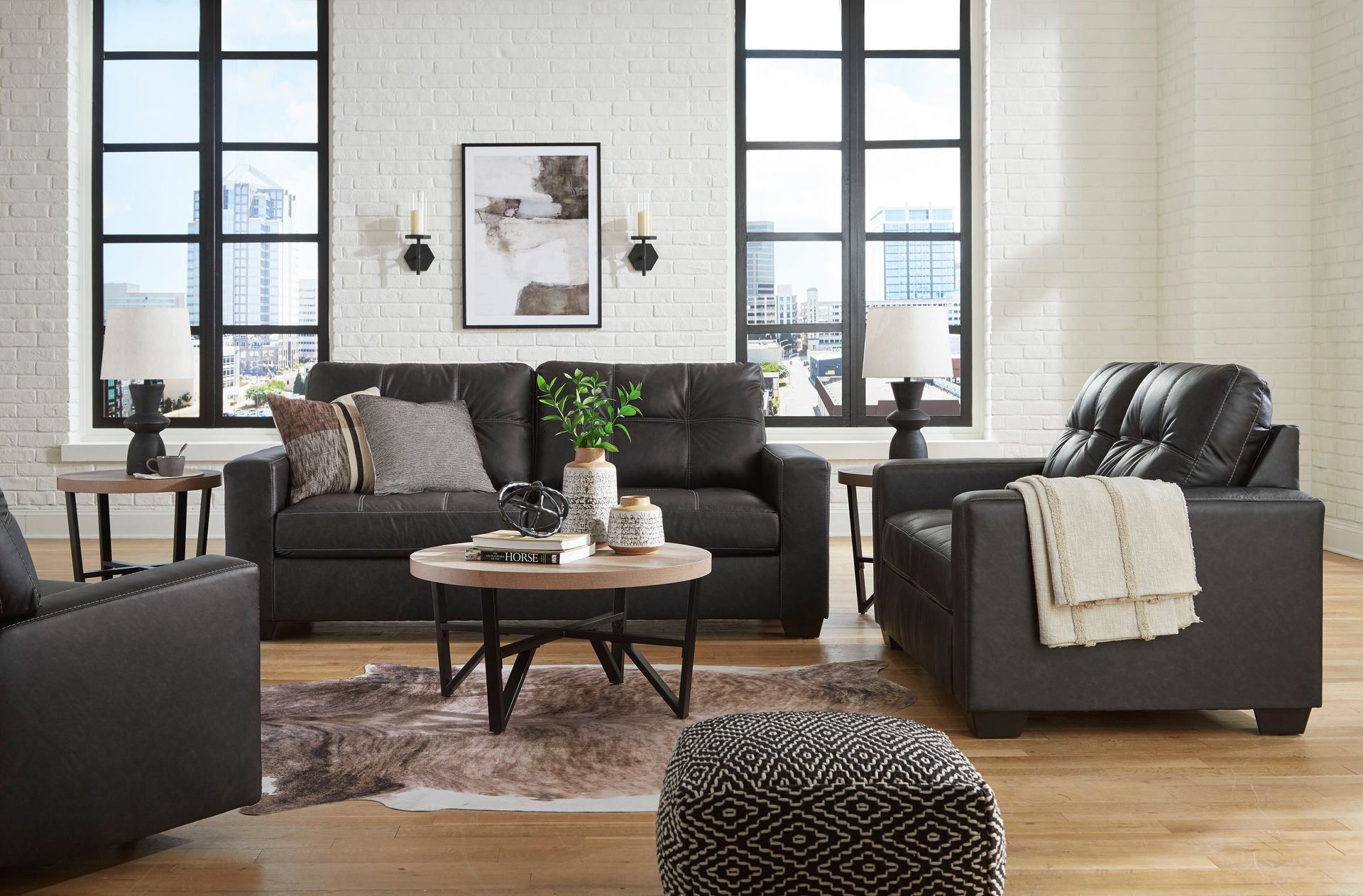 1700438 - 2 PIECE SOFA AND LOVE SEAT SET