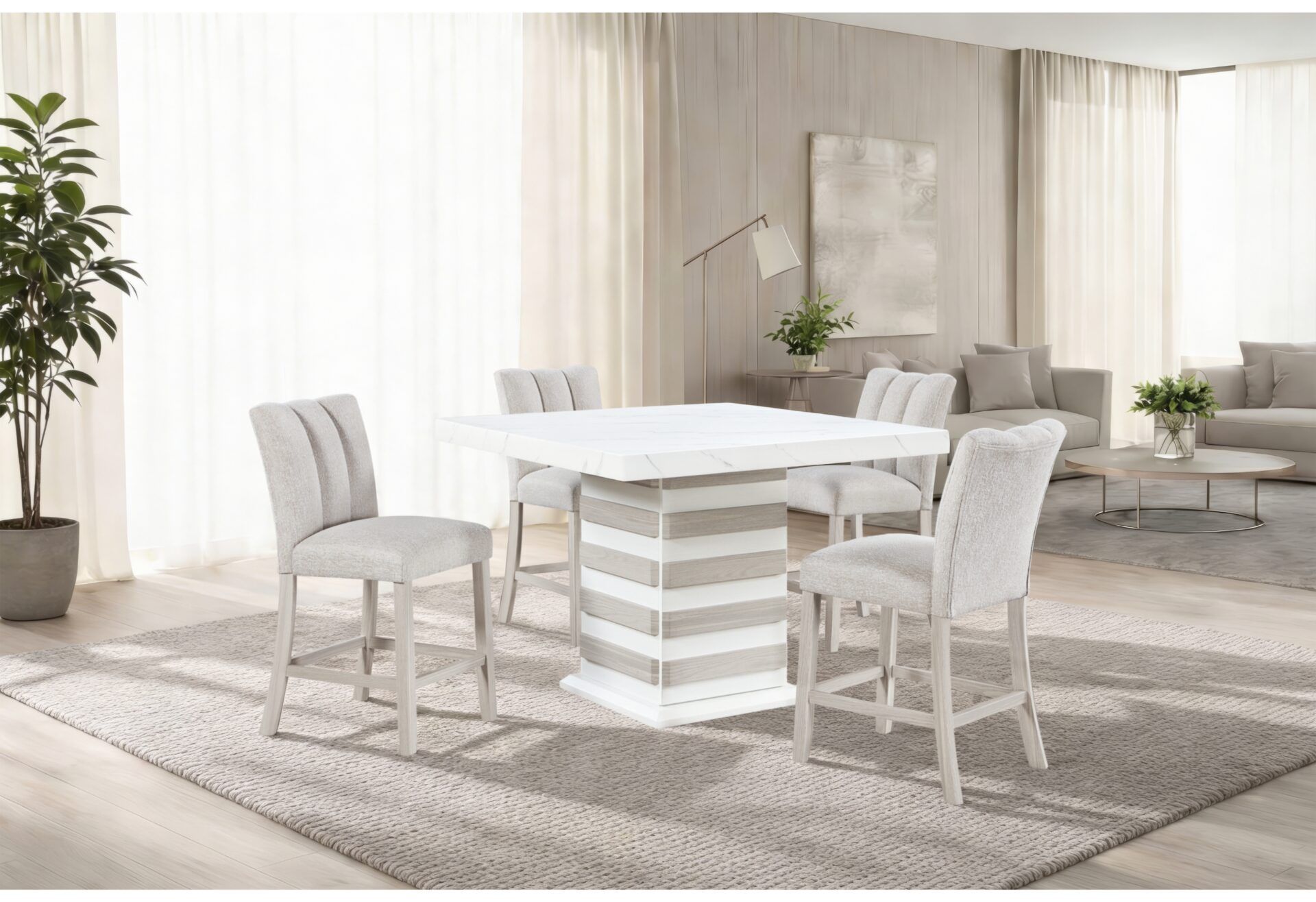 D2507BT - 5 PIECE BAR TABLE SET