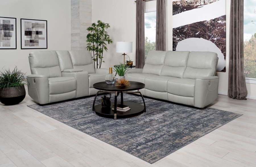 610261P - POWER RECLINING SOFA AND LOVE SEAT SET